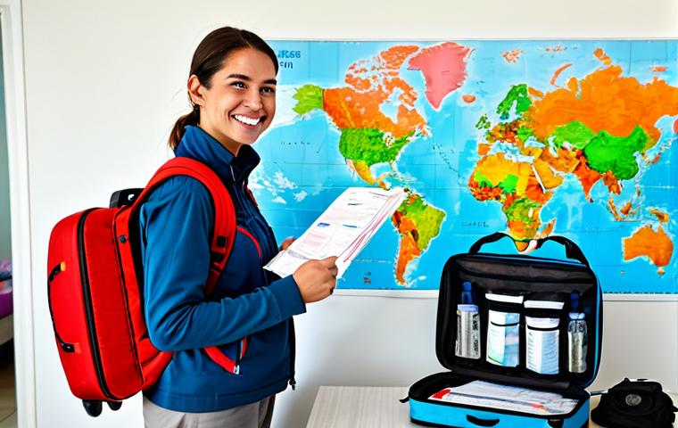 Traveler Preparing for Trip**
A fully clothed traveler packing a suitcase with essential items for Guatemala: water purification tablets, insect repellent with DEET, sunscreen with high SPF, a first-aid kit, and a travel insurance document. The traveler is smiling confidently. Background: A bright, organized room with a world map on the wall. Safe for work, appropriate content, family-friendly, professional photo, natural proportions, perfect anatomy. Modest clothing.
**